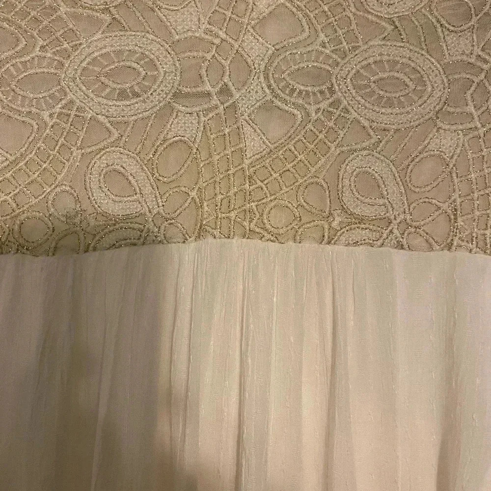 Free People Cream Lace Boho Button Blouse - Picture 6 of 6